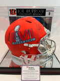 Joe Burrow Signed Cincinnati Bengals Super Bowl LVl PRO Helmet Fanatics w/Case