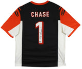 Bengals Ja'Marr Chase Signed Black Throwback Nike Limited Jersey BAS Witnessed