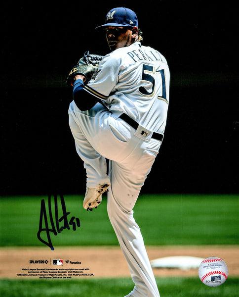 Brewers Pitcher FREDDY PERALTA Signed 8x10 Photo #2 AUTO - MLB Debut 13 K's!!