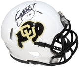 Kordell Stewart Signed Colorado Buffaloes White Mini Helmet Beckett 40608