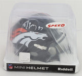 Ed McCaffrey Signed Denver Broncos Mini Helmet (Beckett) 49ers Christian's Dad