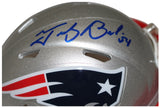 Tedy Bruschi Autographed New England Patriots Speed Mini Helmet Beckett 37011