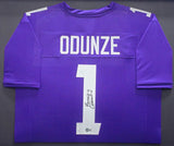 WASHINGTON ROME ODUNZE AUTOGRAPHED FRAMED PURPLE JERSEY BECKETT WITNESS 234602