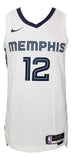 Ja Morant Signed Memphis Grizzlies White Nike Swingman M Jersey BAS