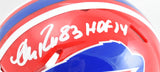 Andre Reed Autographed Buffalo Bills 87-01 Speed Mini Helmet HOF- Beckett W Holo