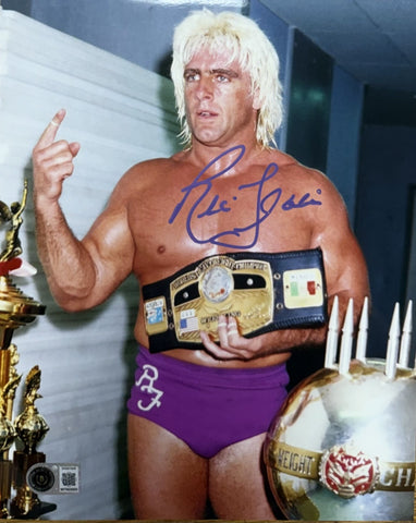 RIC FLAIR Signed 8x10 Photo #5 AUTO - WWE, WCW, NWA, TNA Hall of Famer - BAS
