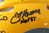 Pittsburgh Steelers Autographed HOF Pro Helmet Franco Bradshaw +12 Beckett 54604