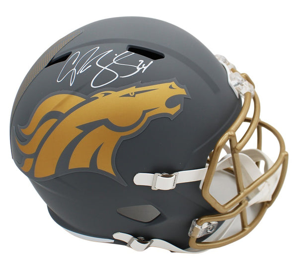 Champ Bailey Signed Denver Broncos Speed Slate Full Size NFL Helmet