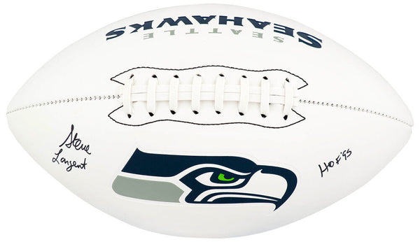 Steve Largent Signed Seahawks Franklin White Logo Football w/HOF'95 - (SS COA)