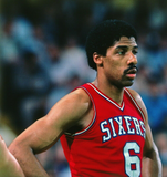 Julius Erving AKA DR. J Signed Philadelphia 76ers 35x43 Framed Stat Jersey (JSA)