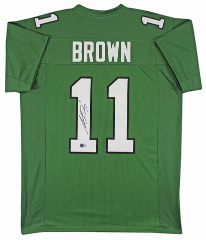 A.J. Brown Authentic Signed Kelly Green Pro Style Jersey BAS Witnessed