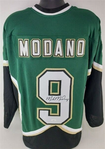 Mike Modano Signed Dallas Stars Green Jersey (JSA COA) 1999 Stanley Cup Champs