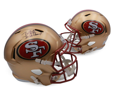Jerry Rice Autographed 49ers Full Size Replica Helmet 3 x SB CHAMP Fanatics