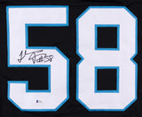 Thomas Davis Sr. Signed Carolina Panthers Jersey (Beckett COA) 3xPro Bowl LB