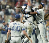 Mike Timlin Signed Toronto Blue Jay Jersey Inscribed "92-93 WS Champs" (PSA COA)