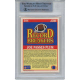 Joe Montana Autographed/Signed 1990 Score 594 Trading Card Beckett 47129