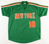 Darryl Strawberry Signed New York Mets St Patrick's Day Jersey (JSA COA) O.F.