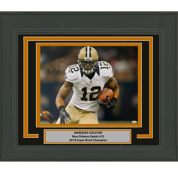 Framed Autographed/Signed Marques Colston New Orleans Saints 16x20 Photo JSA COA