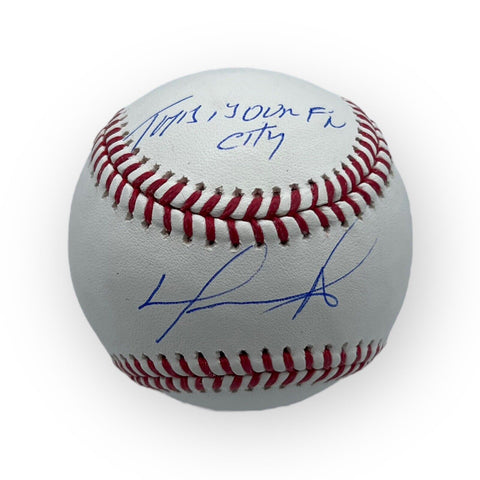 David Ortiz Signed Autographed OMLB Baseball w/ "This Is Our F'in City" JSA