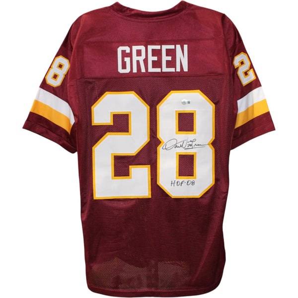 Darrell Green Autographed/Signed Pro Style Red XL Jersey Beckett Witness 51834