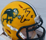 TREY LANCE AUTOGRAPHED NORTH DAKOTA STATE BISON SPEED MINI HELMET BECKETT 187734