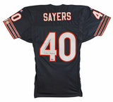 Bears Gale Sayers "Best Wishes" Signed Navy Blue Champion Jersey BAS #BV01101