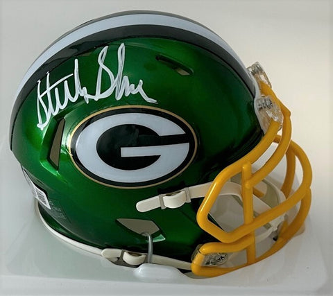 Packers Receiver STERLING SHARPE Signed FLASH Speed Mini Helmet AUTO - BAS