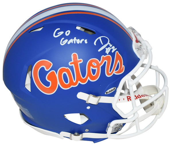 DJ LAGWAY AUTOGRAPHED FLORIDA GATORS BLUE AUTHENTIC SPEED HELMET BECKETT