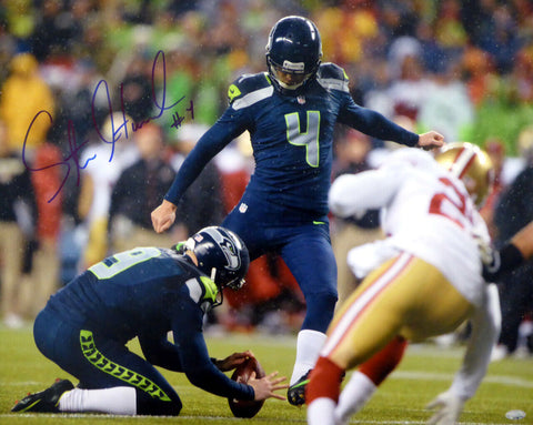 STEVEN HAUSCHKA AUTOGRAPHED SIGNED 16X20 PHOTO SEATTLE SEAHAWKS MCS HOLO 71459