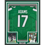 Framed Autographed/Signed Davante Adams 35x39 New York Green Jersey BAS COA