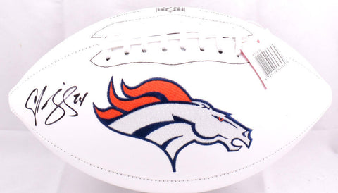 Champ Bailey Autographed Denver Broncos Logo Football-Beckett W Hologram *Black