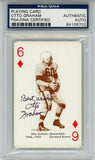 Otto Graham Autographed 1963 Stancraft 6 of Diamonds Card PSA Slab 43568