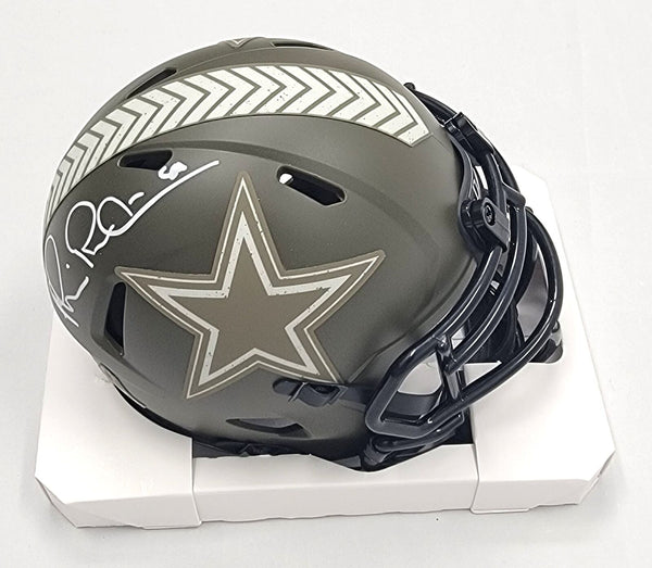 Michael Irvin Signed Cowboys STS Salute To Service Mini Helmet Beckett Witnessed