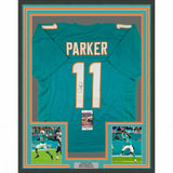 FRAMED Autographed/Signed DEVANTE PARKER 33x42 Miami Teal Jersey JSA COA Auto