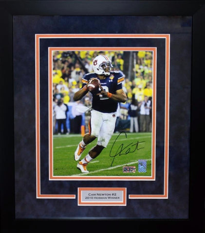 CAM NEWTON AUTOGRAPHED AUBURN TIGERS 8x10 FRAMED PHOTO COA