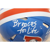 Steve Watson Signed Denver Broncos Mini Helmet 75-96 "Broncos for Life" 58593