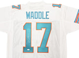 MIAMI DOLPHINS JAYLEN WADDLE AUTOGRAPHED SIGNED WHITE JERSEY JSA STOCK #222823