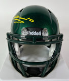 Bo Nix Autographed Dark Green Oregon Ducks Mini Helmet - Beckett COA
