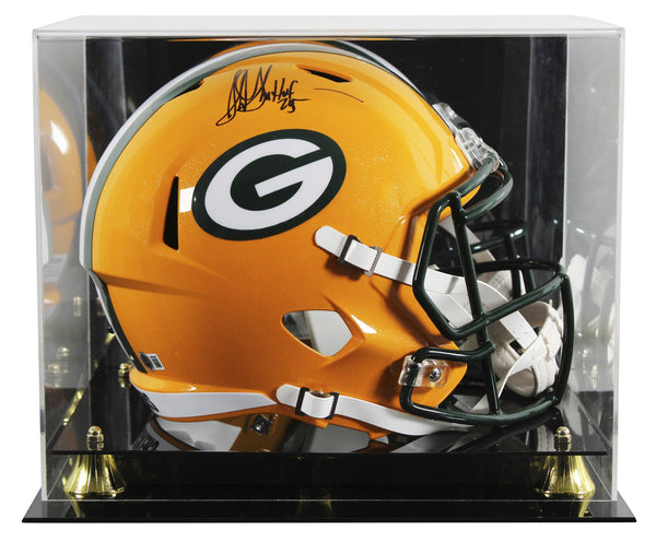 Packers Sterling Sharpe "HOF 25" Signed F/S Speed Rep Helmet W/ Case BAS Witness