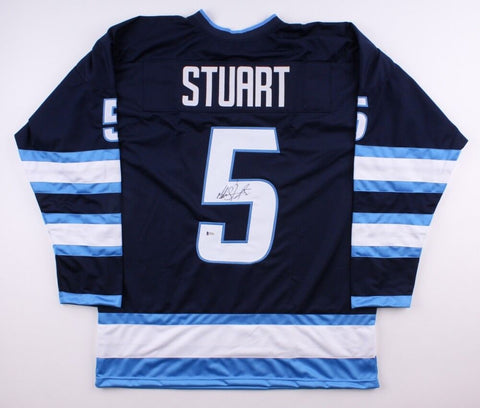 Mark Stuart Signed Winnipeg Jets Jersey (Beckett COA)Playing career 2006-present