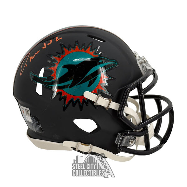 Jaylen Waddle Autographed Miami Dolphins Rivalries Mini Helmet - Fanatics