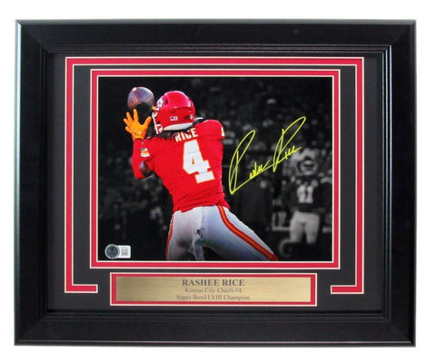 Rashee Rice Signed 8x10 Photo Kansas City Chiefs Framed Beckett 187174