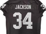RAIDERS BO JACKSON AUTOGRAPHED BLACK PRO CUT JERSEY BECKETT WITNESS 226320
