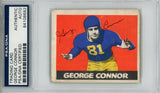 George Connor Autographed/Signed 1948 Leaf #37 Trading Card PSA Slab 43732