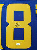 FRAMED MINNESOTA VIKINGS JUSTIN JEFFERSON AUTOGRAPHED SIGNED JERSEY JSA COA