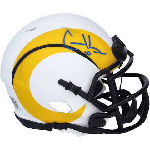 COOPER KUPP Autographed Rams Lunar Eclipse Mini Speed Helmet FANATICS