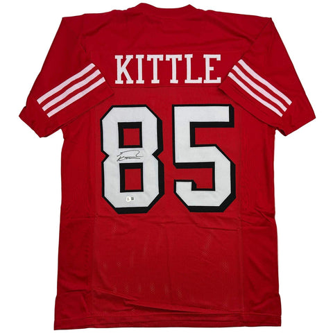 Autographed/Signed George Kittle San Francisco Red Alternate Jersey Beckett COA