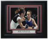 Thug Rose Namajunas Signed Framed 8x10 UFC Photo vs Michelle Waterson JSA