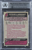 Seahawks Steve Largent "HOF 95" Signed 1977 Topps #177 Card Auto 10! BAS Slabbed