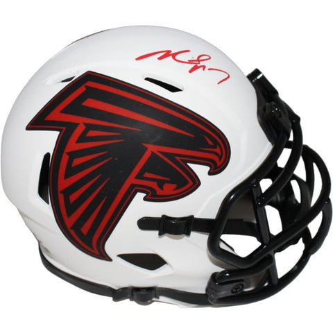 Michael Vick Signed Atlanta Falcons Lunar Mini Helmet Beckett 42233